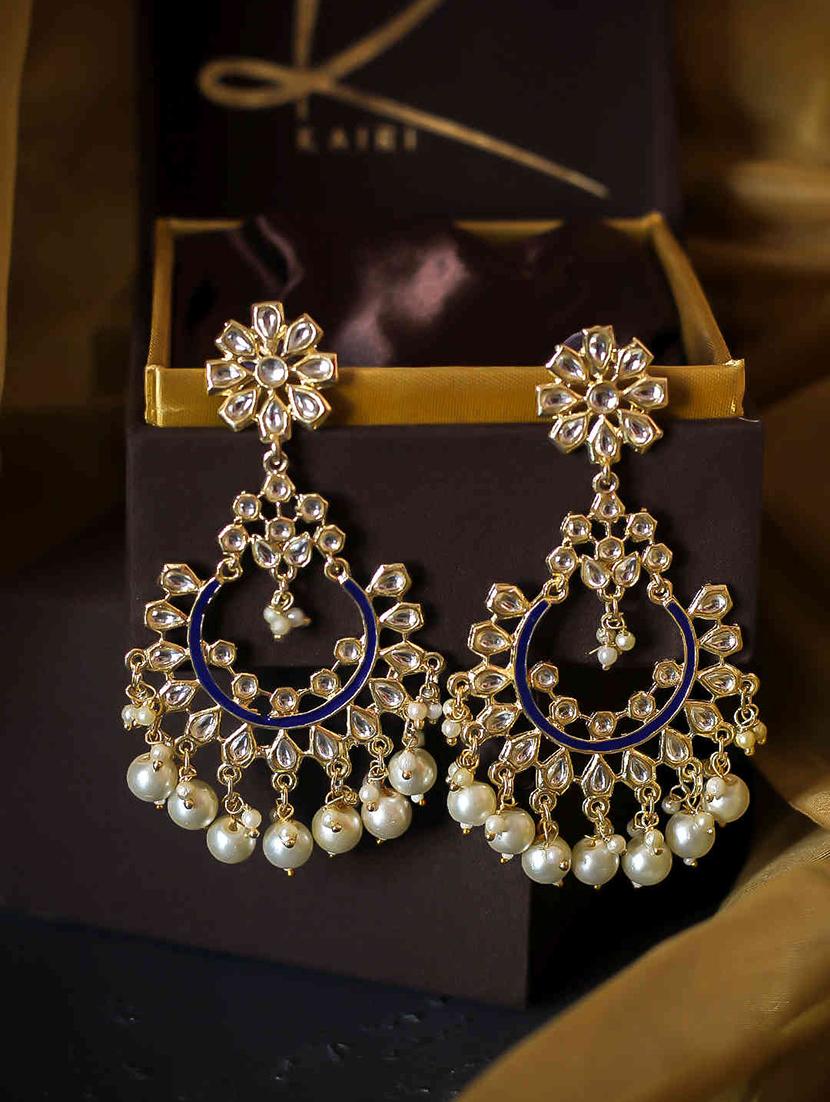 blue copper chandballi earring - 17565114 - Zoom Image - 1