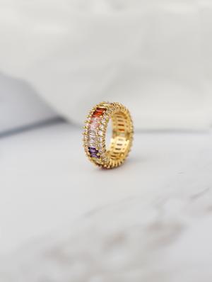 multi colored metal finger ring - 17565165 - Standard Image - 2