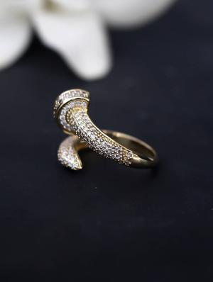 gold metal finger ring - 17565174 - Standard Image - 2