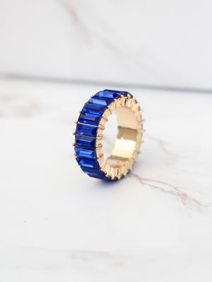 blue metal finger ring - 17565211 - Standard Image - 4