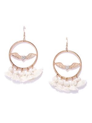 white metal hoop earring - 17565222 - Standard Image - 2