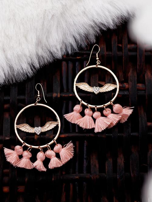 pink metal other earring - 17565223 - Standard Image - 1