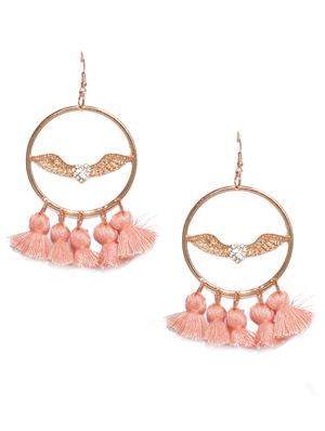 pink metal other earring - 17565223 - Standard Image - 2