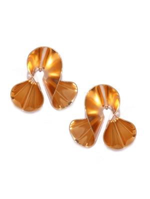 gold metal studs earring - 17565224 - Standard Image - 2