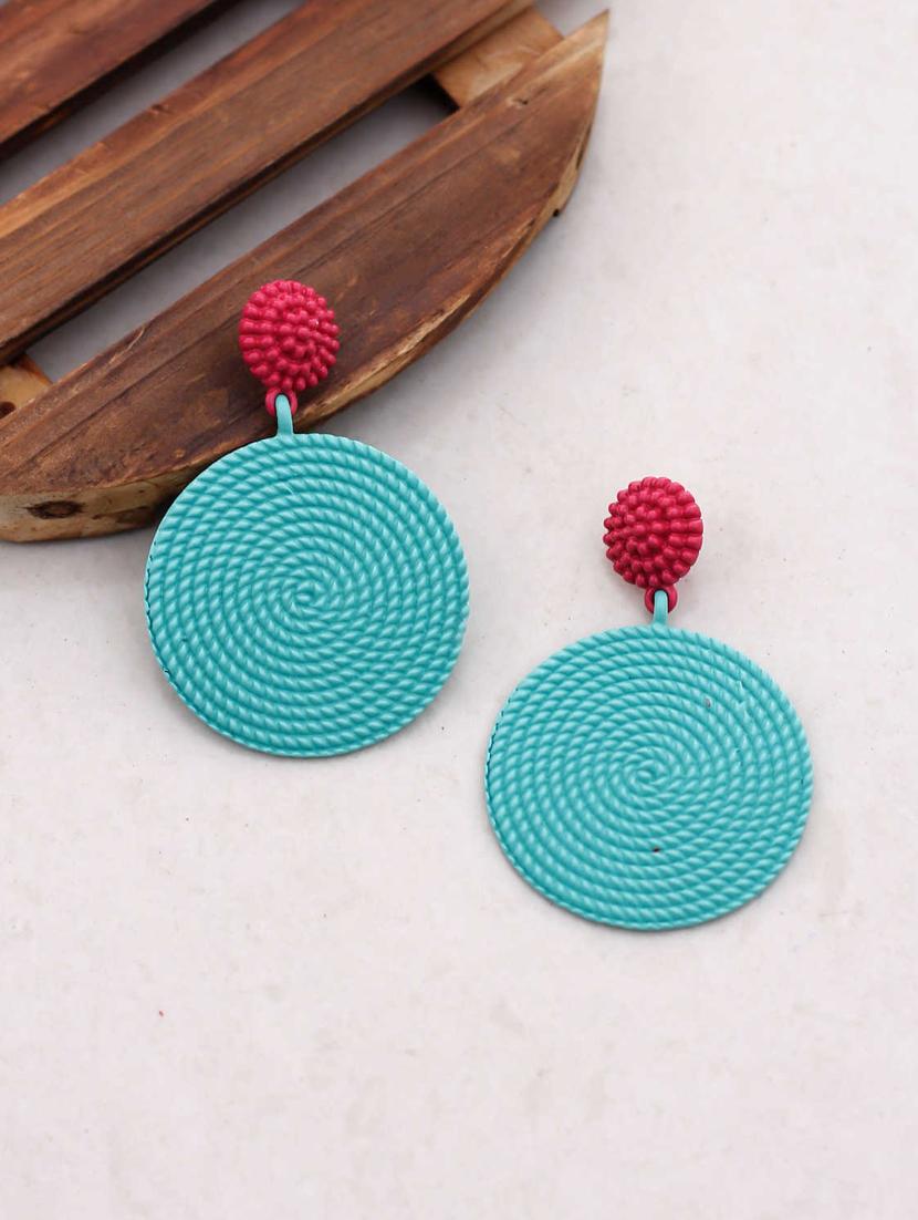 blue metal drop earring - 17565225 - Zoom Image - 1