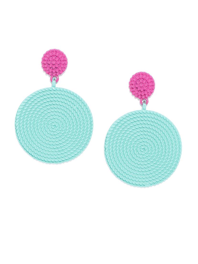 blue metal drop earring - 17565225 - Zoom Image - 2