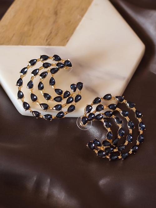 blue metal drop earring - 17565235 - Very Small Image - 1