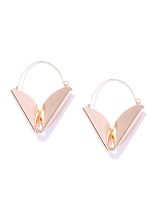 gold metal hoop earring - 17565236 - Standard Image - 2