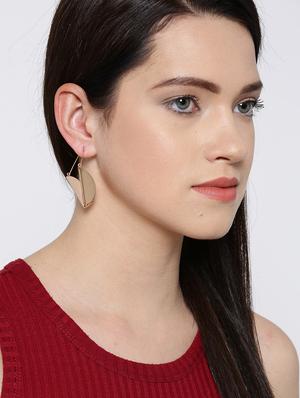 gold metal hoop earring - 17565236 - Standard Image - 3