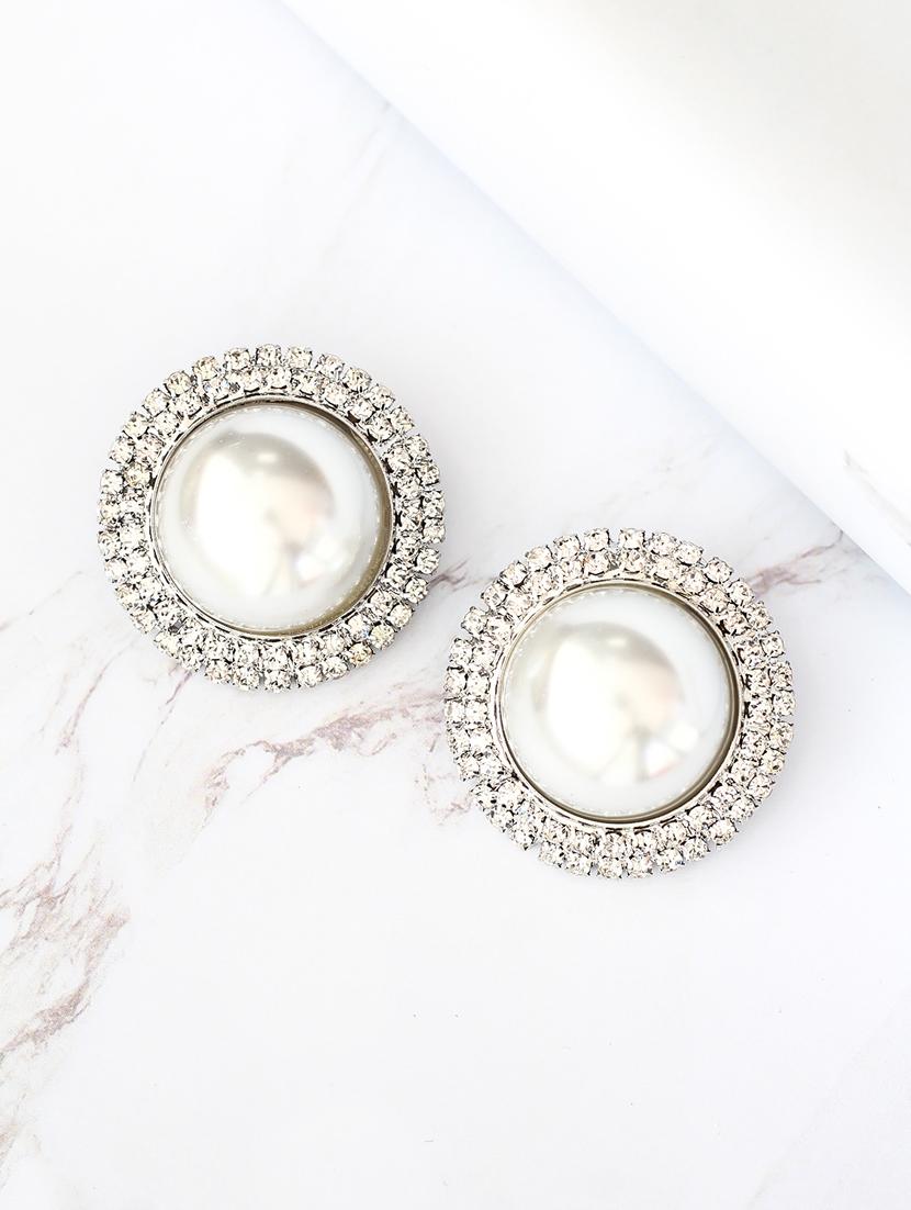 silver metal studs earring - 17565238 - Zoom Image - 1
