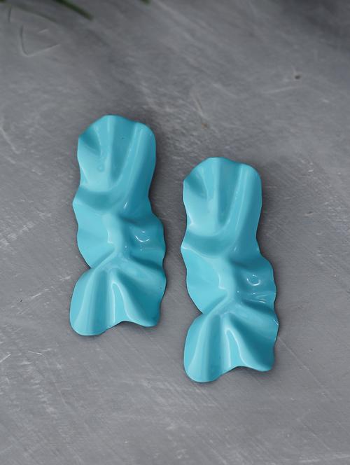 blue metal drop earring - 17565240 - Standard Image - 1