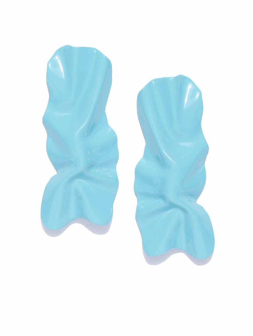 blue metal drop earring - 17565240 - Zoom Image - 2
