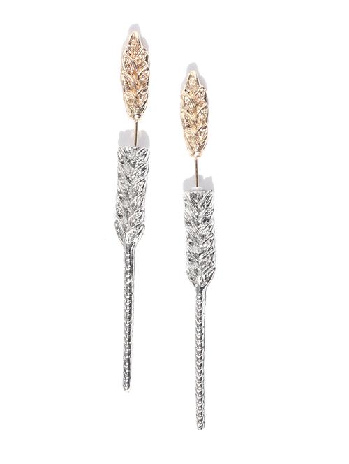 gold metal drop earring - 17565243 - Standard Image - 1