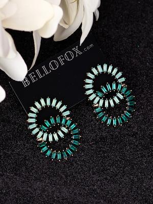 green metal drop earring - 17565244 - Standard Image - 2