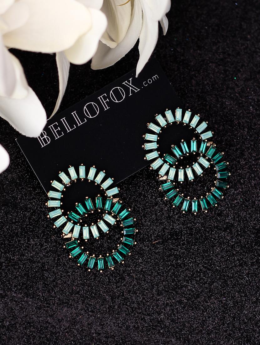 green metal drop earring - 17565244 - Zoom Image - 2