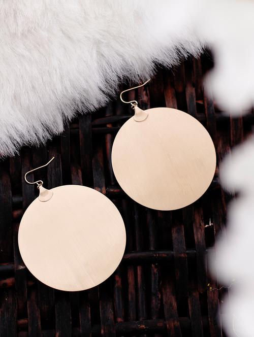 gold metal drop earring - 17565251 - Standard Image - 1