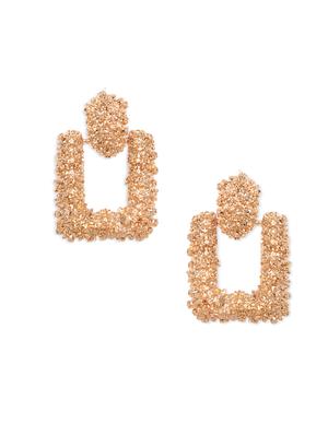 gold metal drop earring - 17565253 - Standard Image - 2