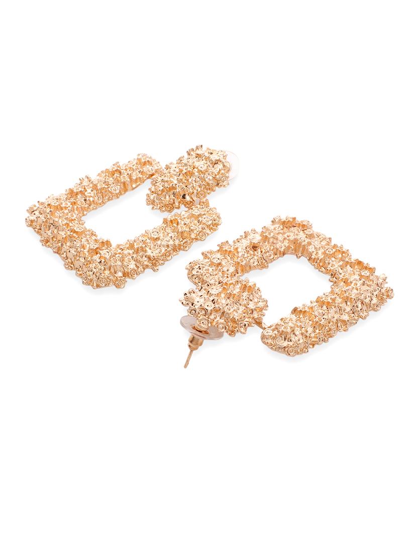 gold metal drop earring - 17565253 - Zoom Image - 3