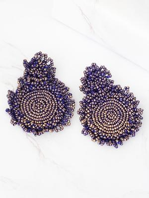 purple metal drop earring - 17565257 - Standard Image - 2