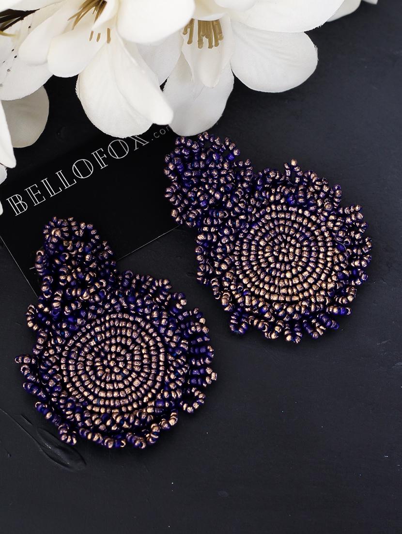 purple metal drop earring - 17565257 - Zoom Image - 1