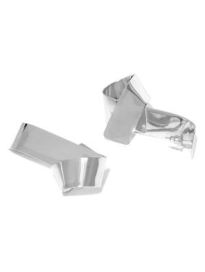 silver metal drop earrings - 17565309 - Standard Image - 3