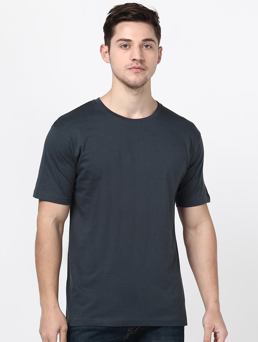grey solid t-shirt - 17565323 - Zoom Image - 1