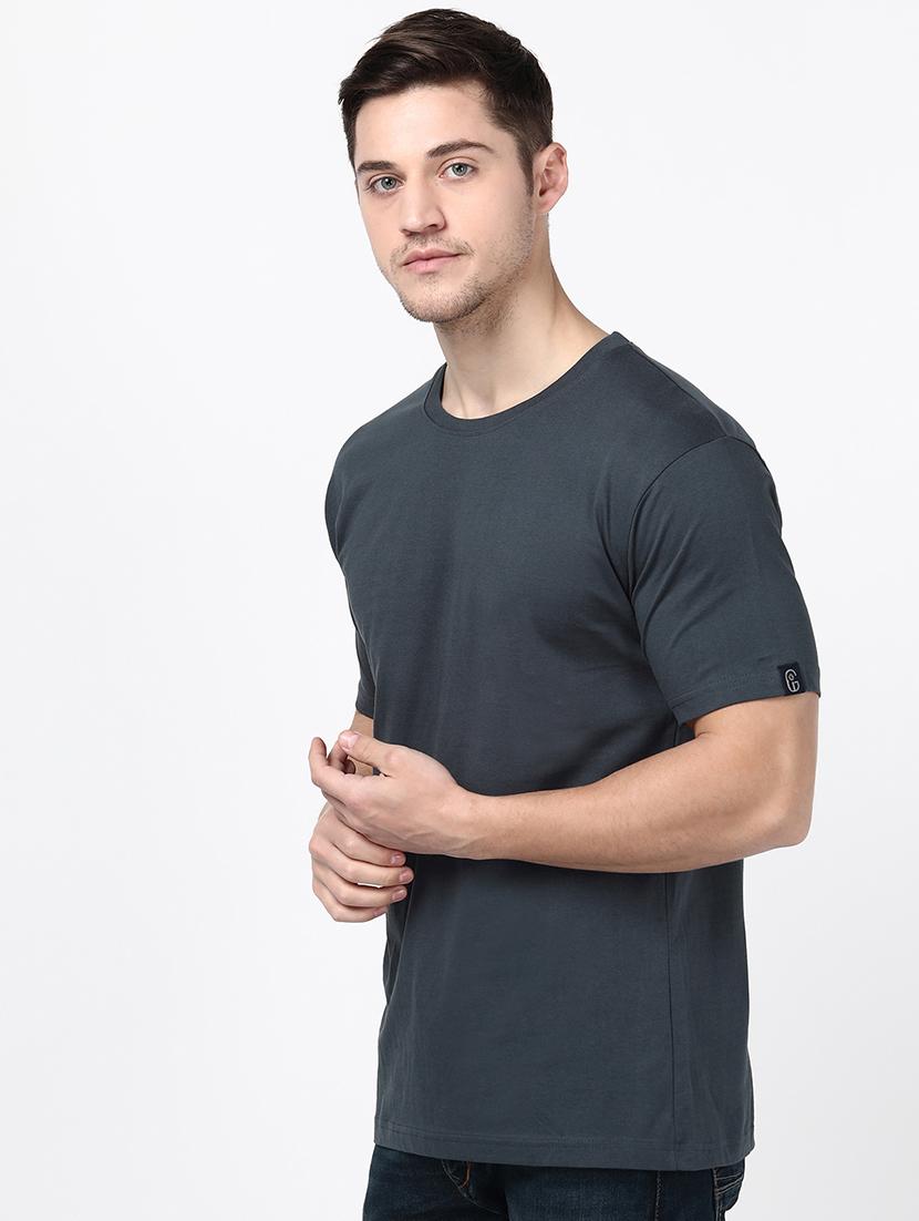 grey solid t-shirt - 17565323 - Zoom Image - 2