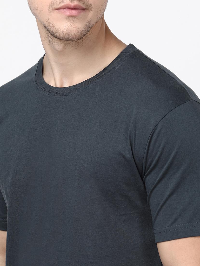 grey solid t-shirt - 17565323 - Zoom Image - 4