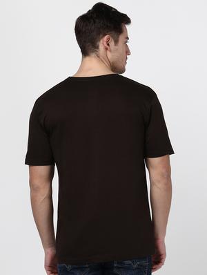 brown solid t-shirt - 17565324 - Standard Image - 3