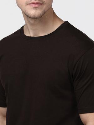 brown solid t-shirt - 17565324 - Standard Image - 4