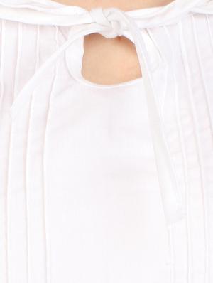 tie up neck blouson top - 17565413 - Standard Image - 5
