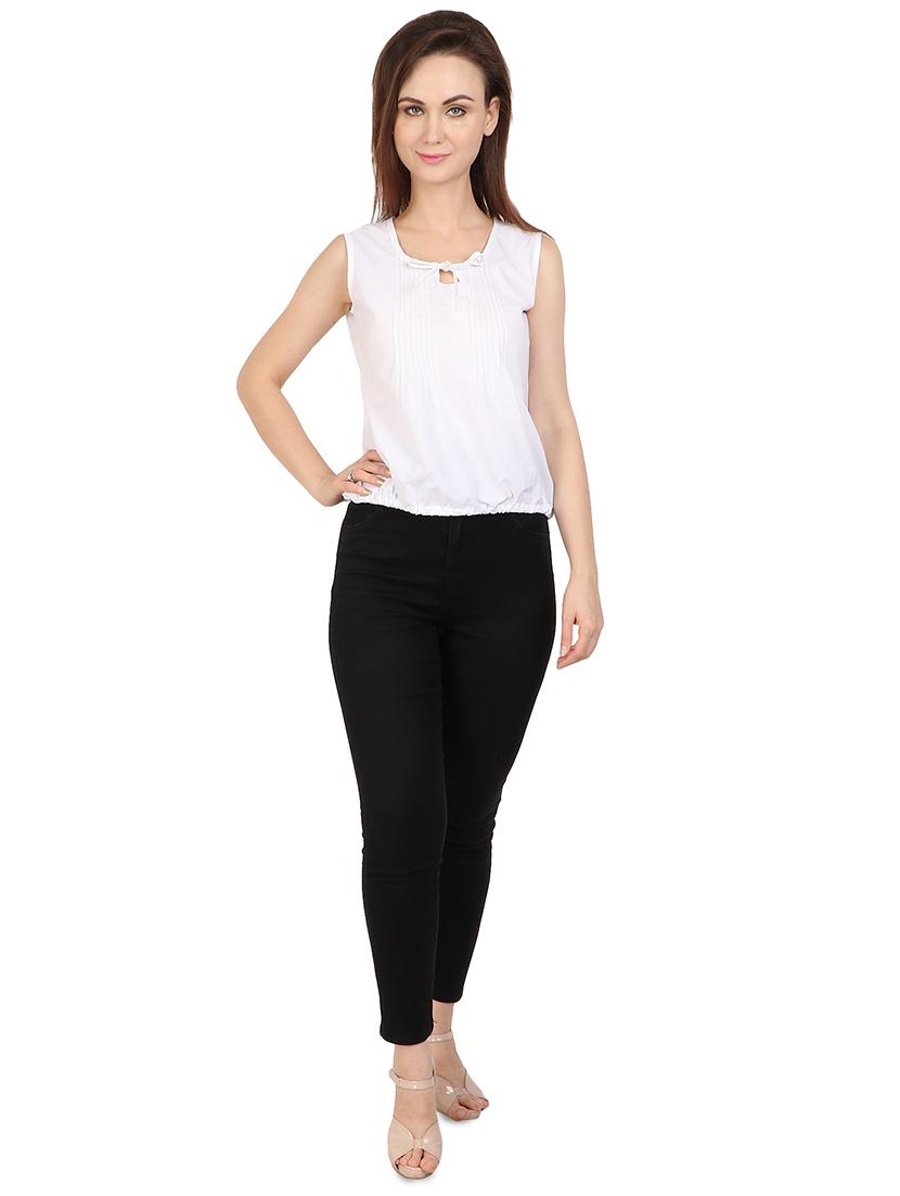 tie up neck blouson top - 17565413 - Zoom Image - 4