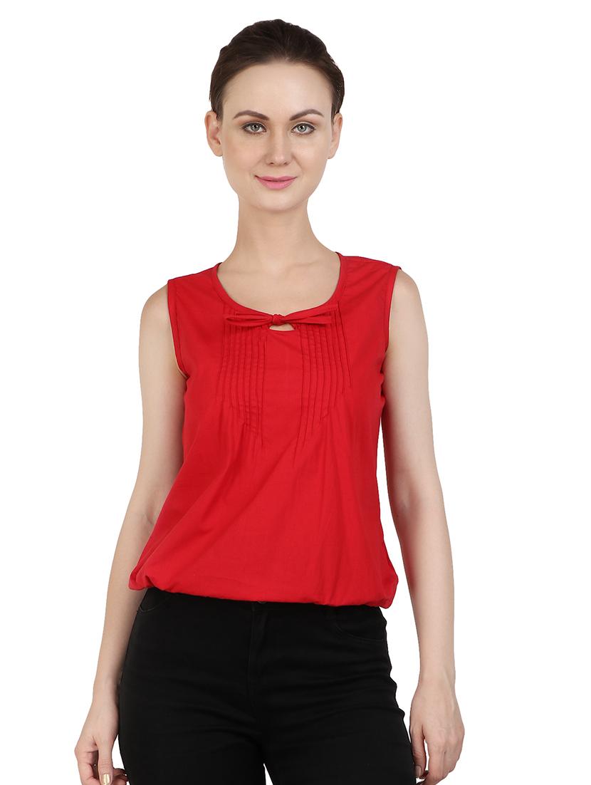 tie up neck blouson top - 17565414 - Zoom Image - 1