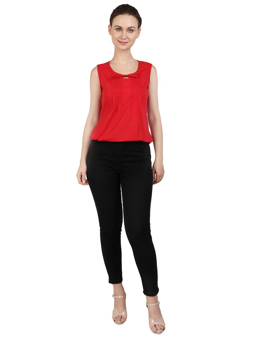 tie up neck blouson top - 17565414 - Zoom Image - 4