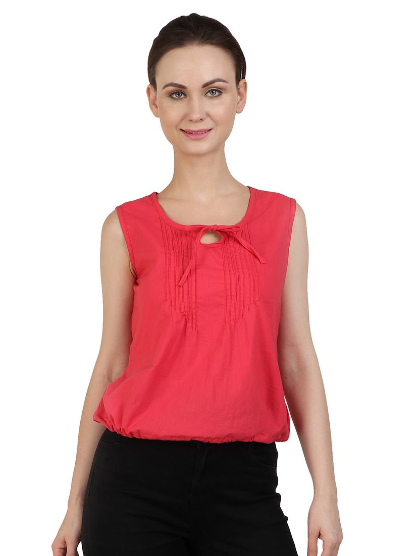 tie up neck blouson top - 17565425 - Zoom Image - 1