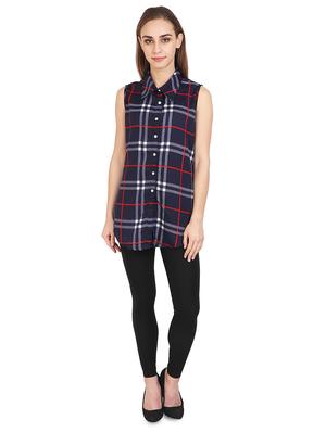 sleeveless checkered shirt - 17565429 - Standard Image - 4