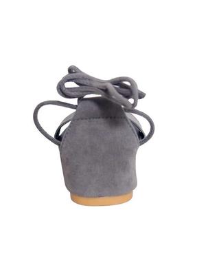 grey synthetic slip on sandals - 17565462 - Standard Image - 3