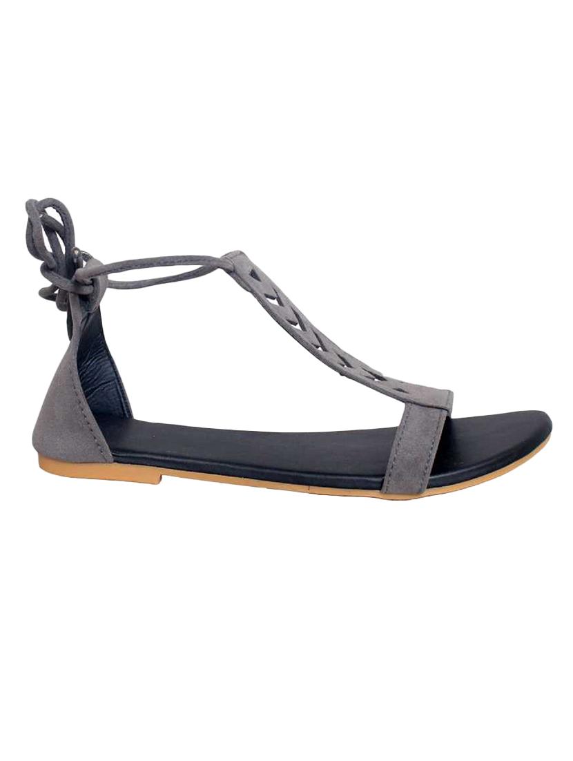 grey synthetic slip on sandals - 17565462 - Zoom Image - 2