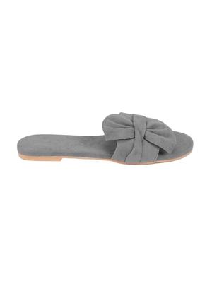grey suede slip on sandals - 17565466 - Standard Image - 4