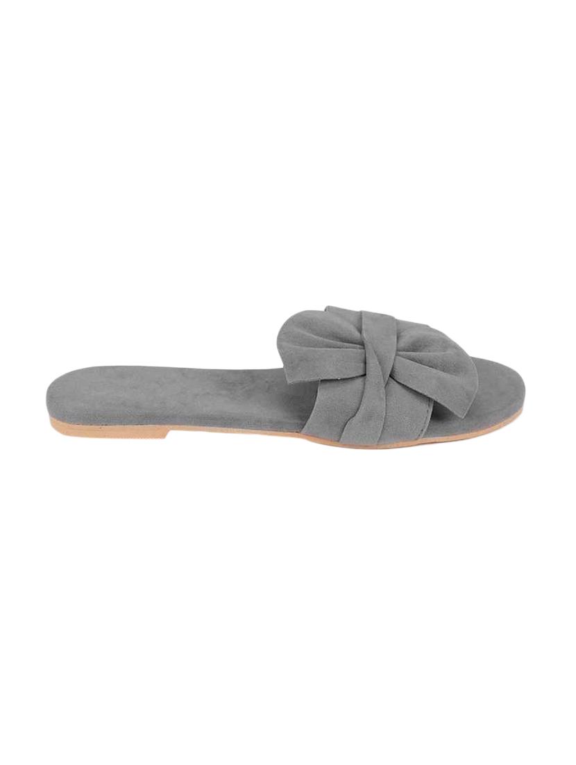 grey suede slip on sandals - 17565466 - Zoom Image - 4