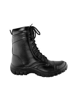 black fabric & synthetic lace up boots - 17565484 - Standard Image - 2