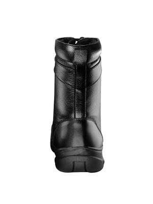 black fabric & synthetic lace up boots - 17565484 - Standard Image - 3