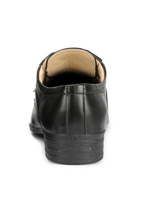black leatherette laceup derbies - 17565494 - Standard Image - 4