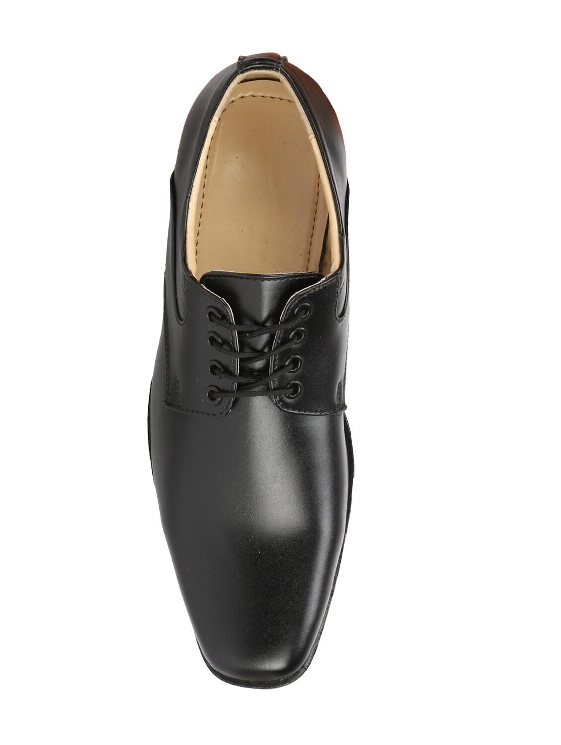 black leatherette laceup derbies - 17565494 - Zoom Image - 5