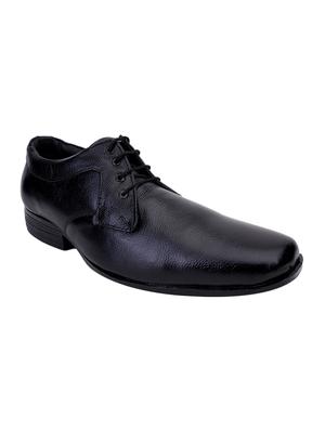 black leatherette laceup derbies - 17565498 - Standard Image - 2