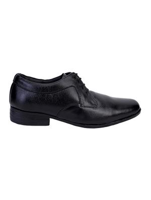 black leatherette laceup derbies - 17565498 - Standard Image - 3