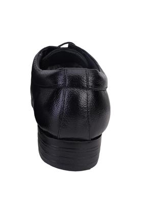black leatherette laceup derbies - 17565498 - Standard Image - 4