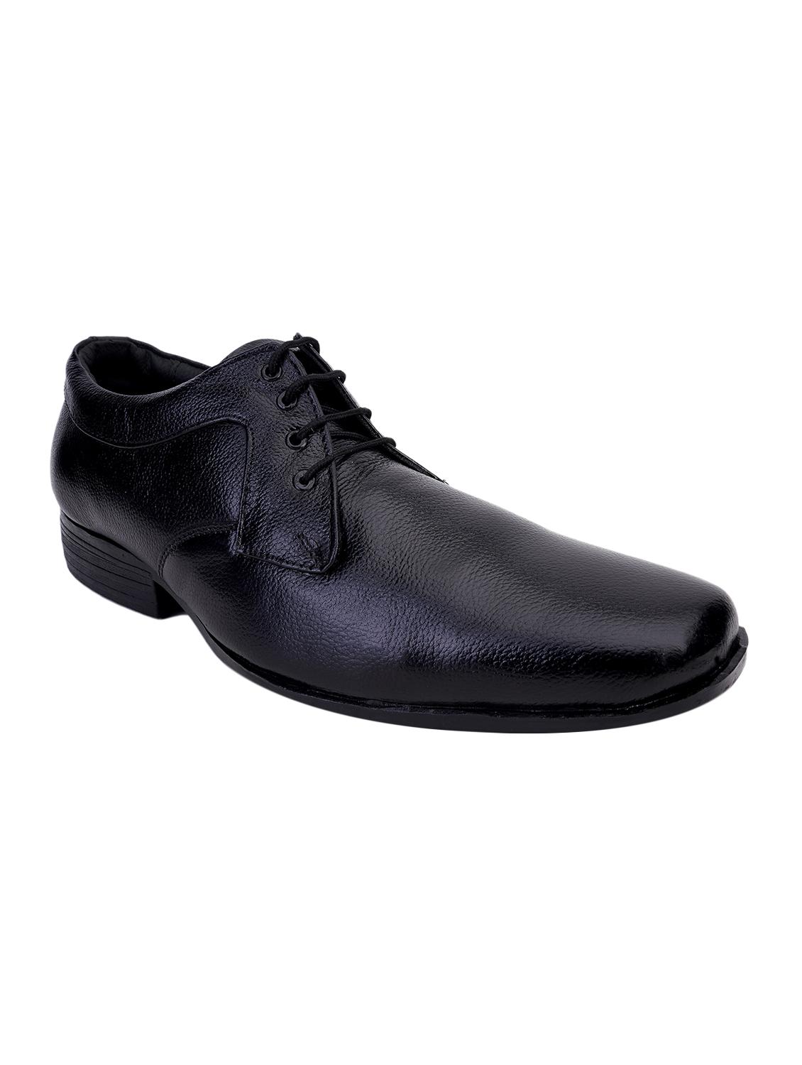 black leatherette laceup derbies - 17565498 - Zoom Image - 2