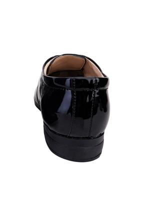 black leatherette laceup derbies - 17565499 - Standard Image - 4