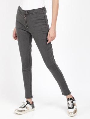 high rise solid jeans - 17565533 - Standard Image - 2